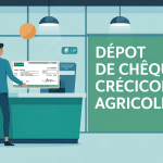 dépôt de chèque Crédit Agricole en agence moderne