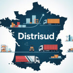 Illustration vectorielle de Distrisud, réseau distribution sud France