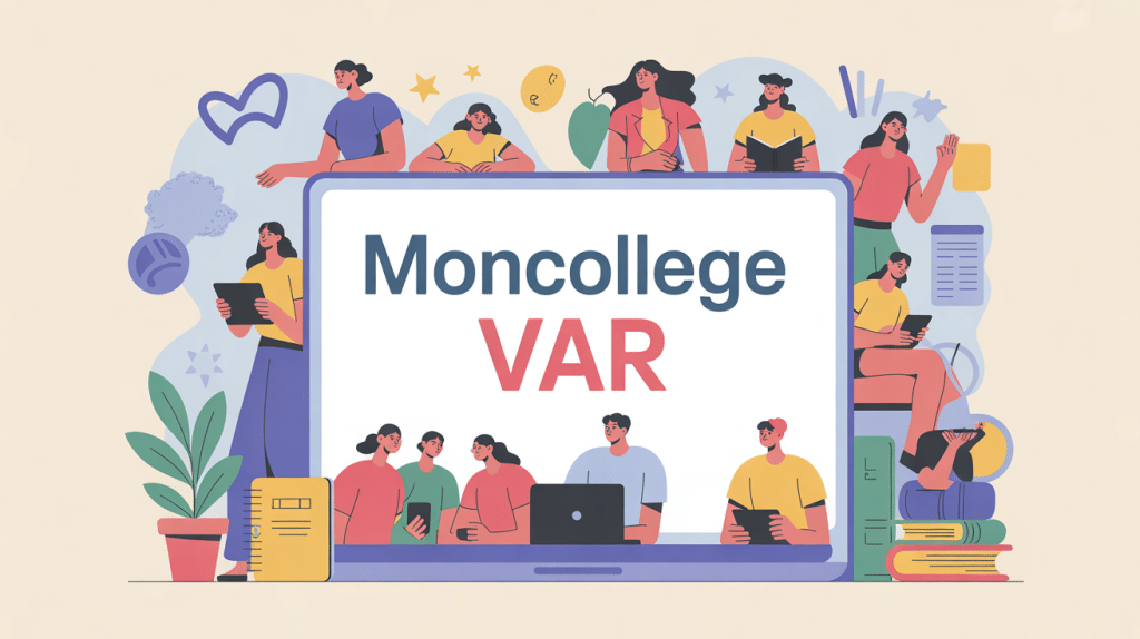 illustration moncollege var plateforme numérique scolaire var