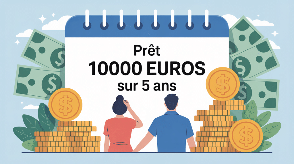 Illustration prêt 10000 euros sur 5 ans gestion financière