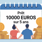 Illustration prêt 10000 euros sur 5 ans gestion financière