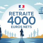 quelle retraite pour un salaire de 4000 euros net illustration balance