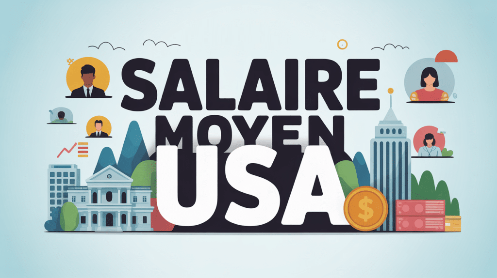 salaire moyen usa illustration métiers et niveaux de vie