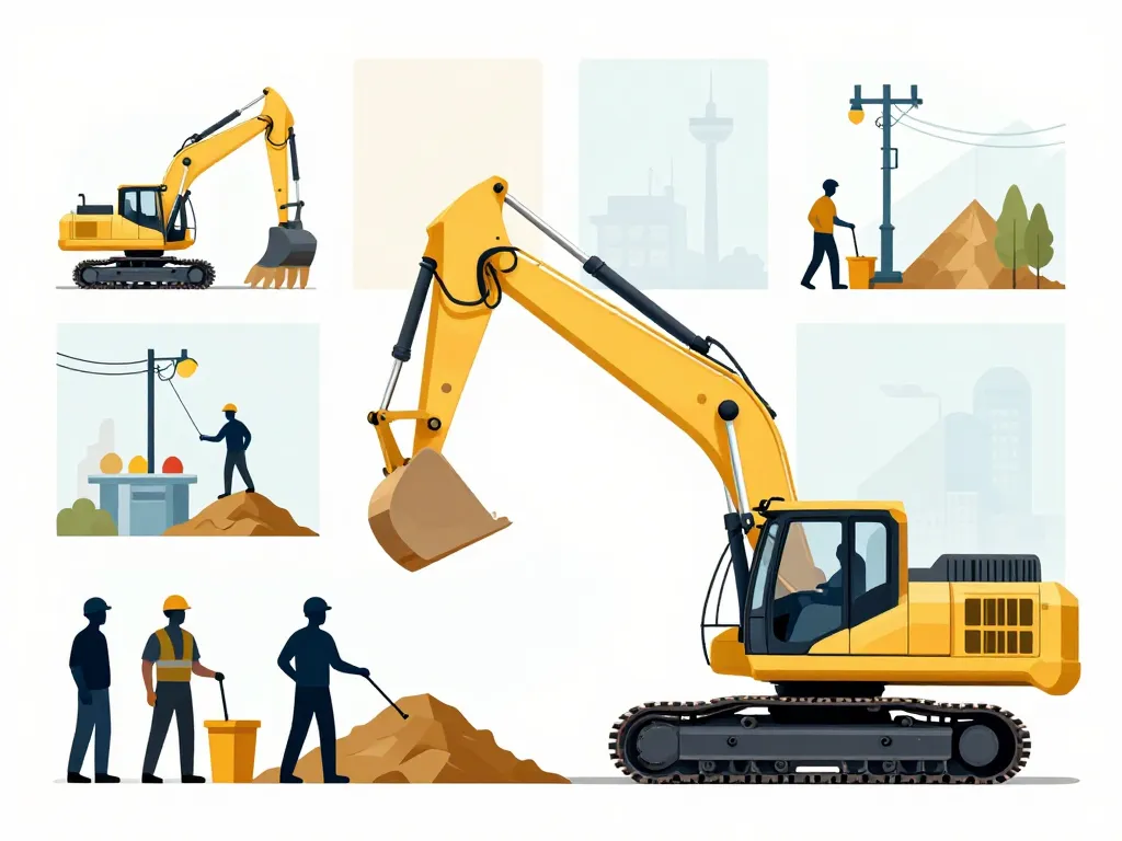 Illustration services et compétences société des travaux publics