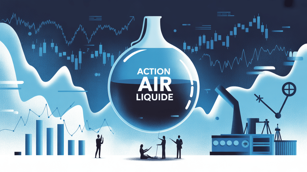 illustration boursière valeur de l'action Air Liquide