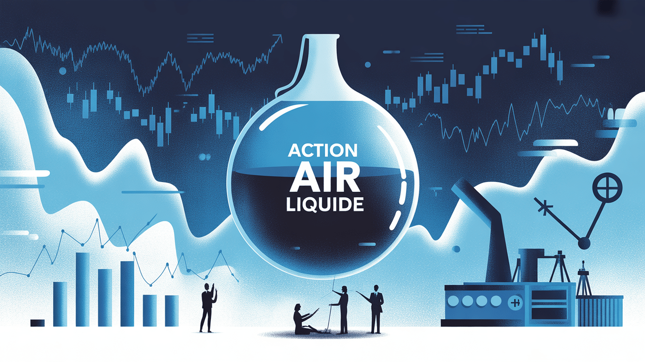 illustration boursière valeur de l'action Air Liquide