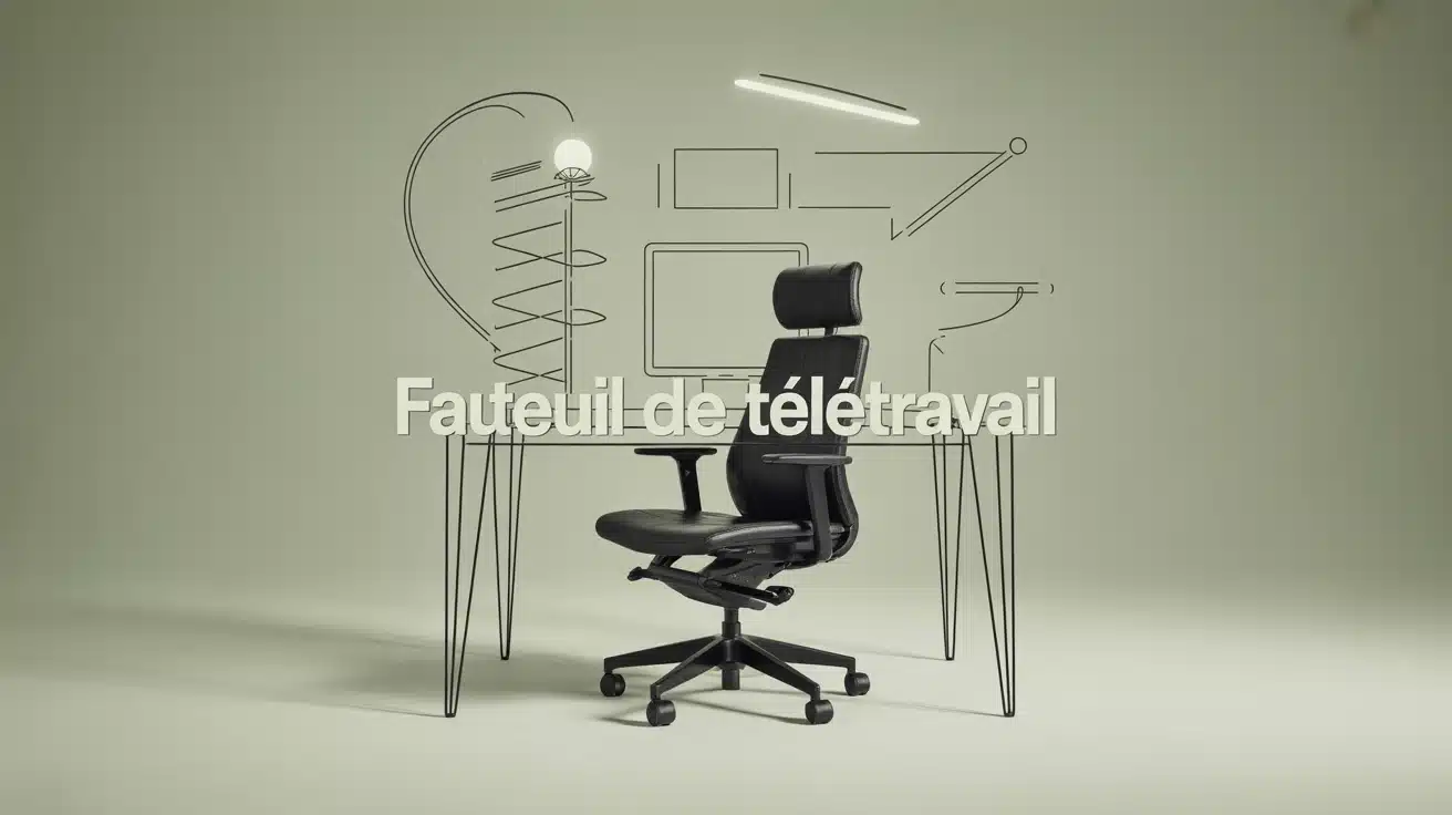 Fauteuil de télétravail avec réglages pour douleurs lombaires