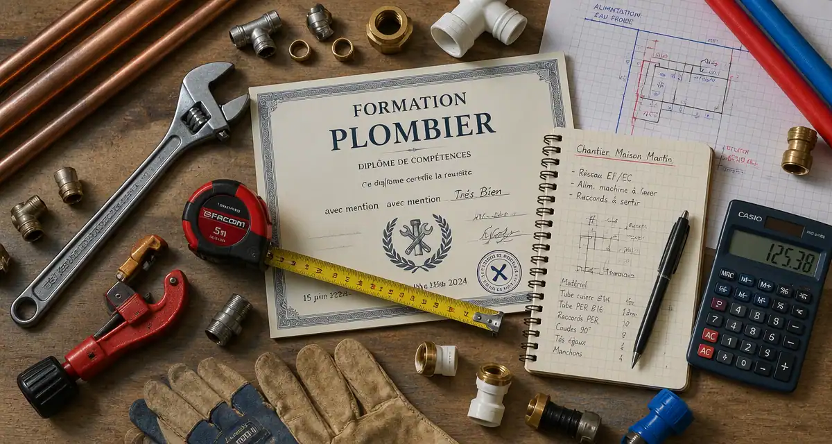 formation pour plombier vue atelier outils diplôme