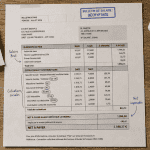 abréviation bulletin de salaire sur fiche annotée