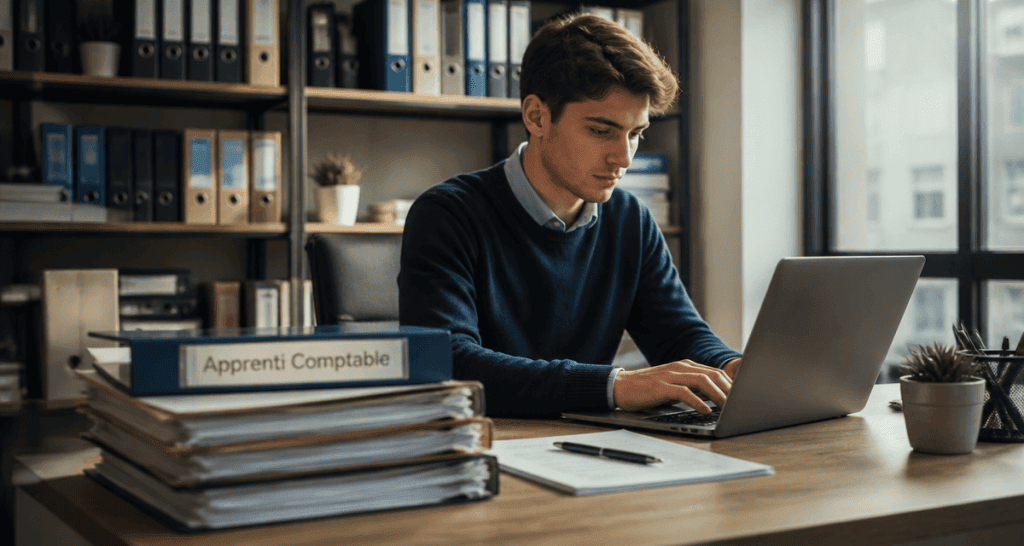 apprenti comptable saisie factures au bureau