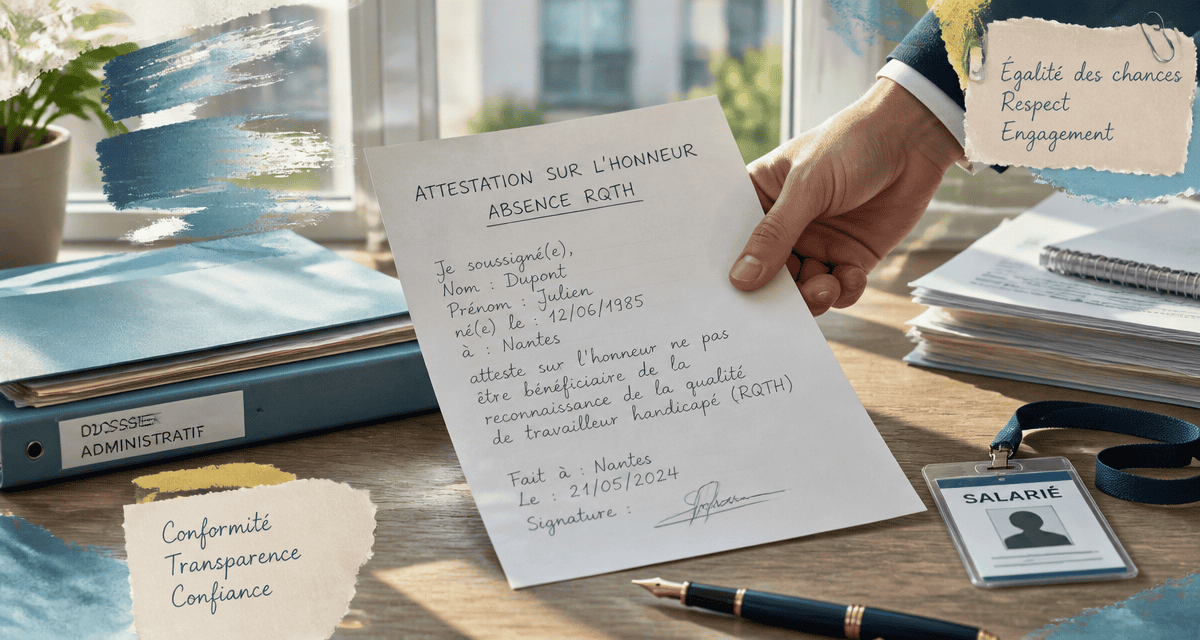 autorisation absence rqth attestation sur bureau