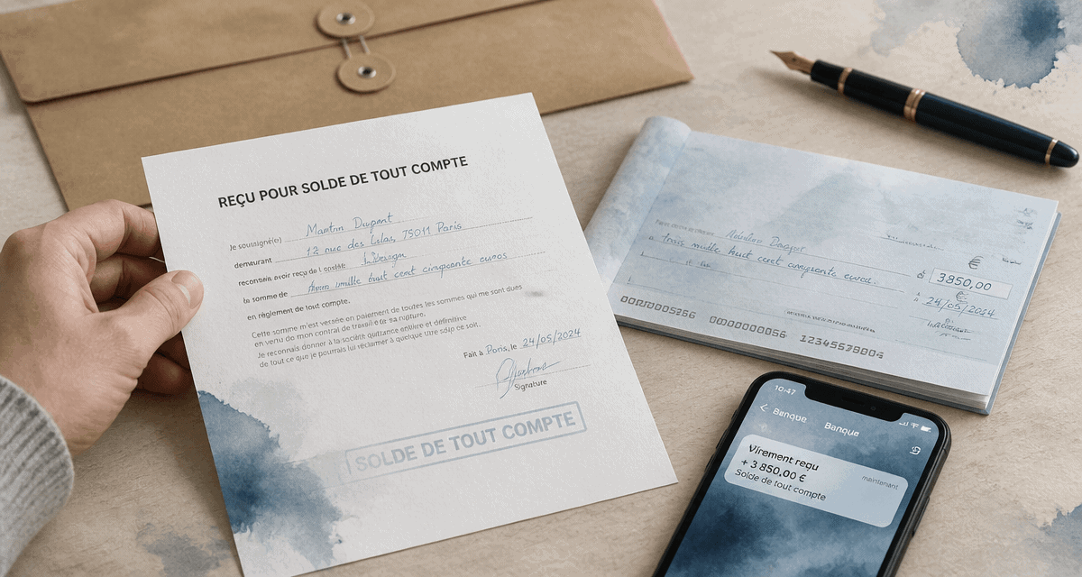 Délai paiement solde de tout compte chèque ou virement