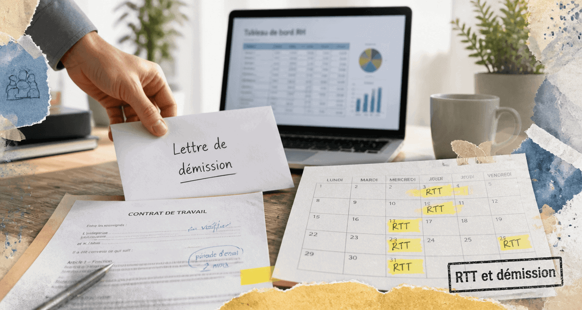 Démission et RTT sur planning et contrat