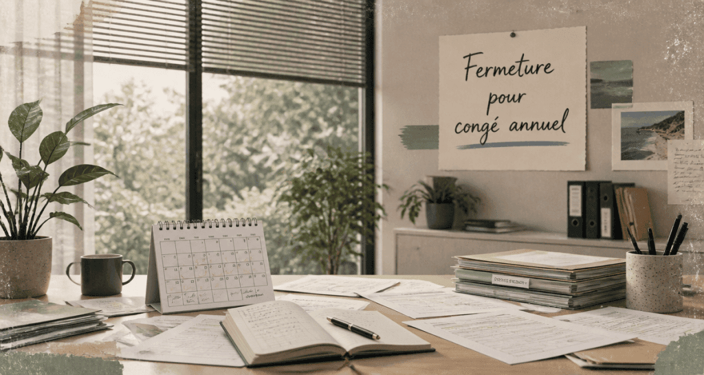 bureau fermé pour congé annuel