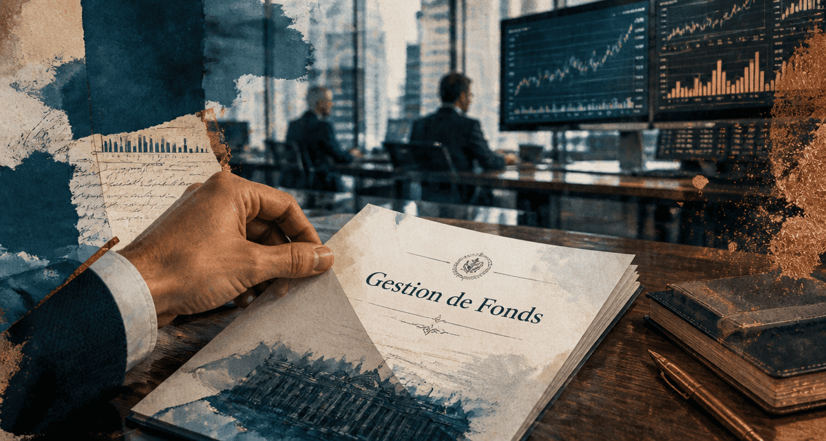 gestion de fonds document officiel et graphiques financiers