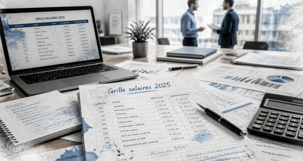 grille salaire expert comptable 2025 sur table