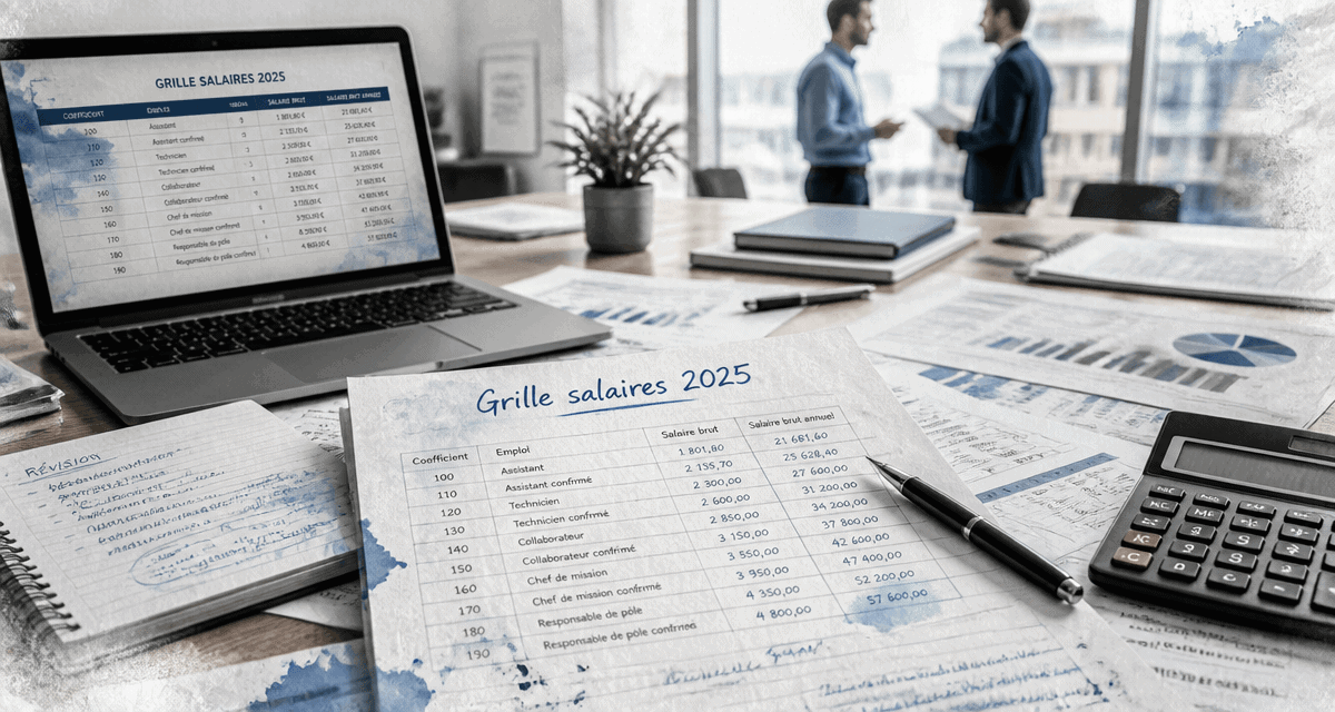 grille salaire expert comptable 2025 sur table