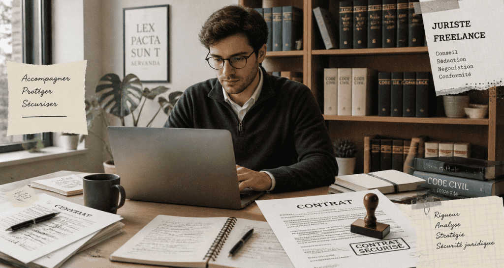 juriste freelance bureau contrat sécurisé
