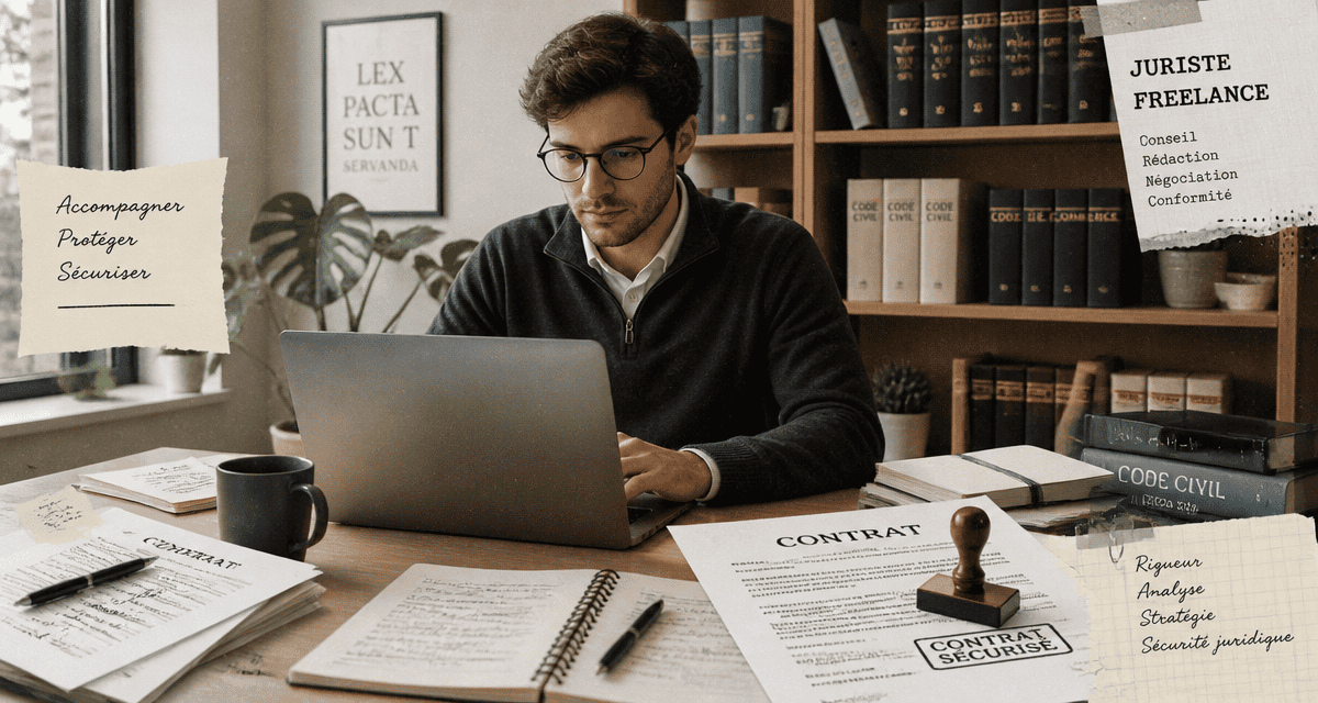 juriste freelance bureau contrat sécurisé