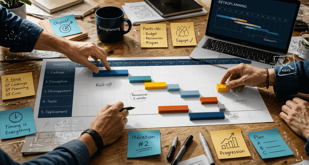 logiciel retroplanning diagramme Gantt bureau