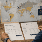 split payroll fiche de paie euro dollar carte monde