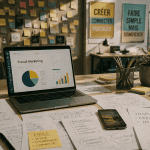 travail marketing table open space