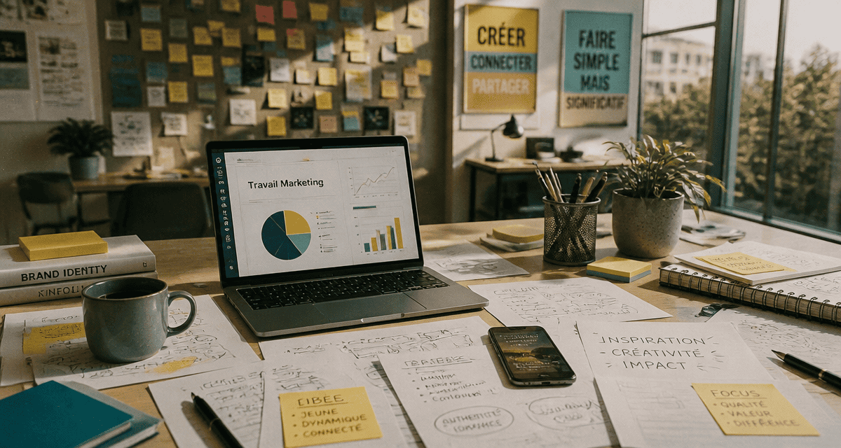 travail marketing table open space