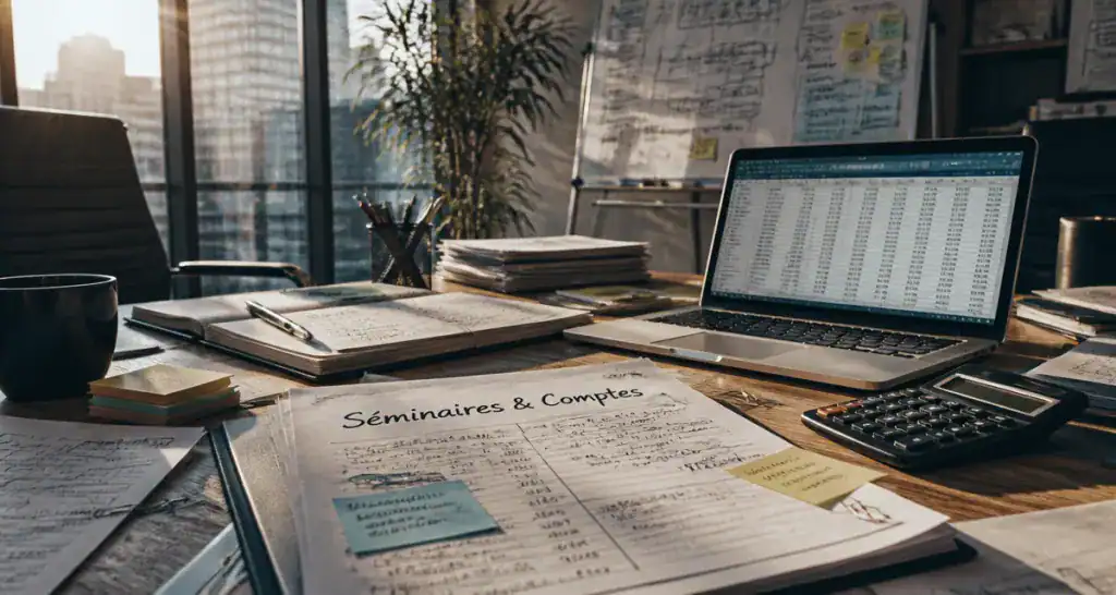 compte comptable seminaire documents sur table