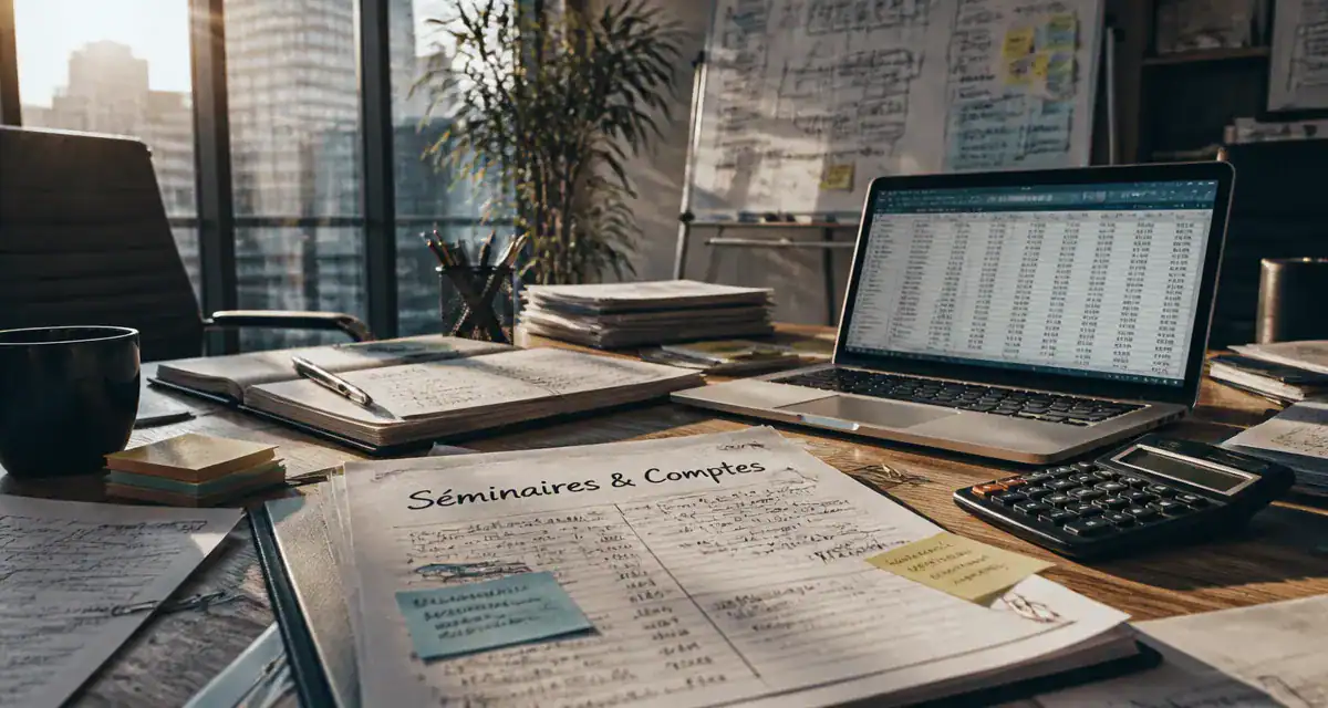 compte comptable seminaire documents sur table