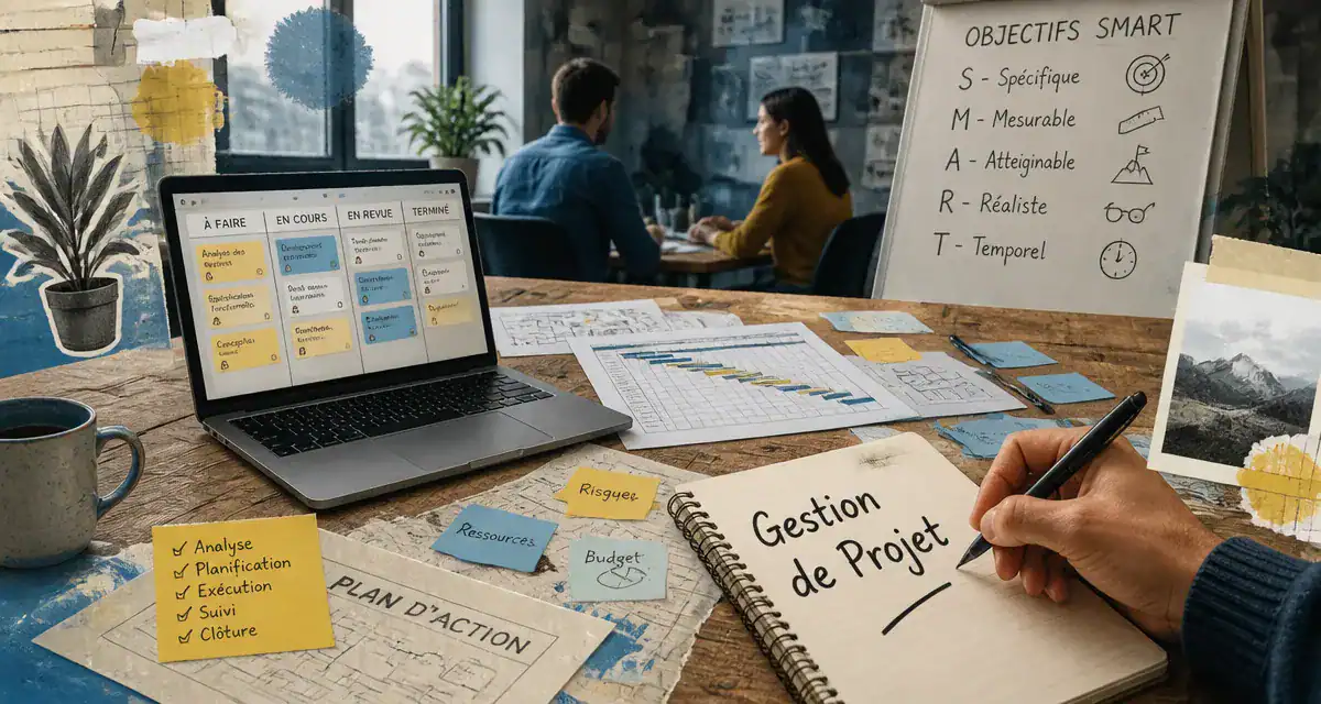 formation chef de projet en réunion avec outils