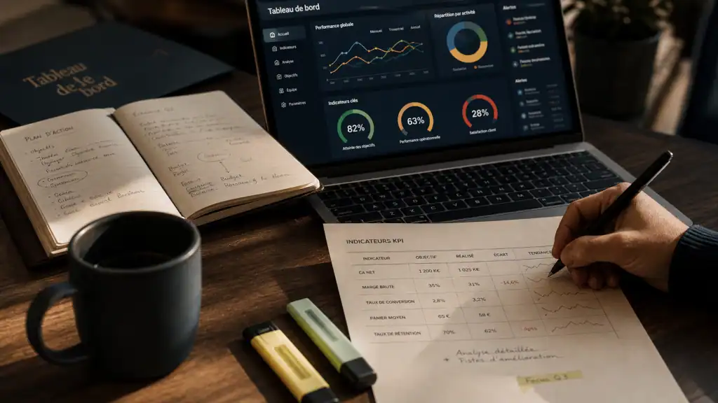 Management tableau de bord : graphes et KPI pour piloter sans se noyer dans la donnée
