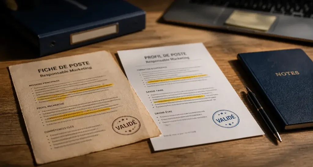 Profil de poste et fiche de poste RH pour recrutement
