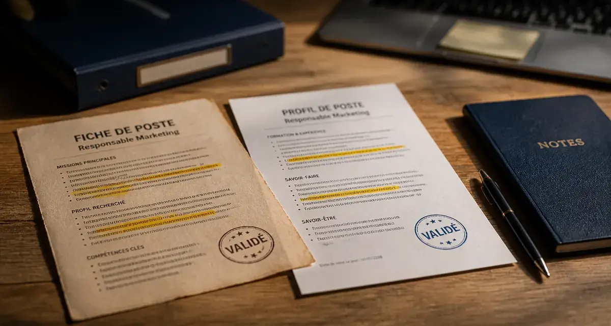 Profil de poste et fiche de poste RH pour recrutement