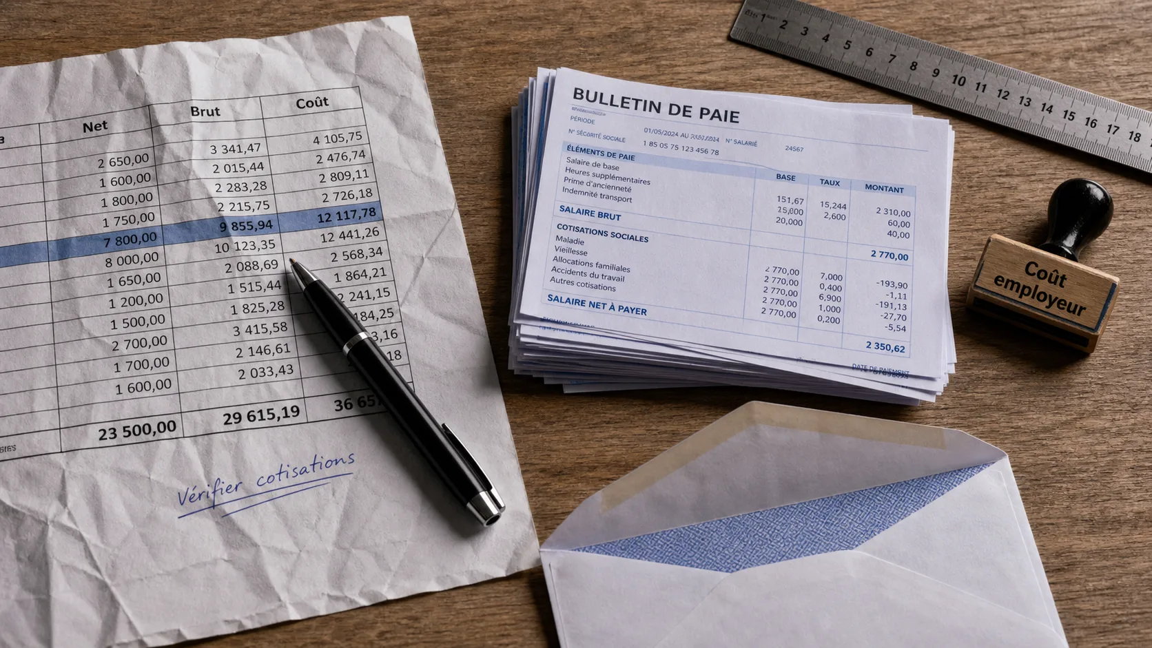 Combien de charges pour un salaire de 2500 euros net : coût employeur réel entre 3 900 et 4 750 €