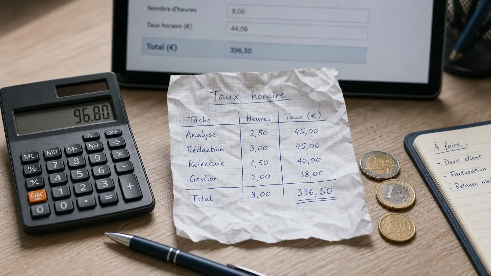 Comment calculer son taux horaire : brut, net et charges à ne pas mélanger