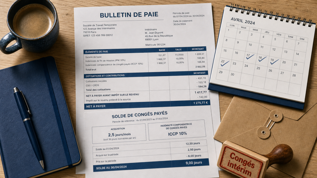 Congés en interim : droits, calcul et indemnités, paie et congés payés