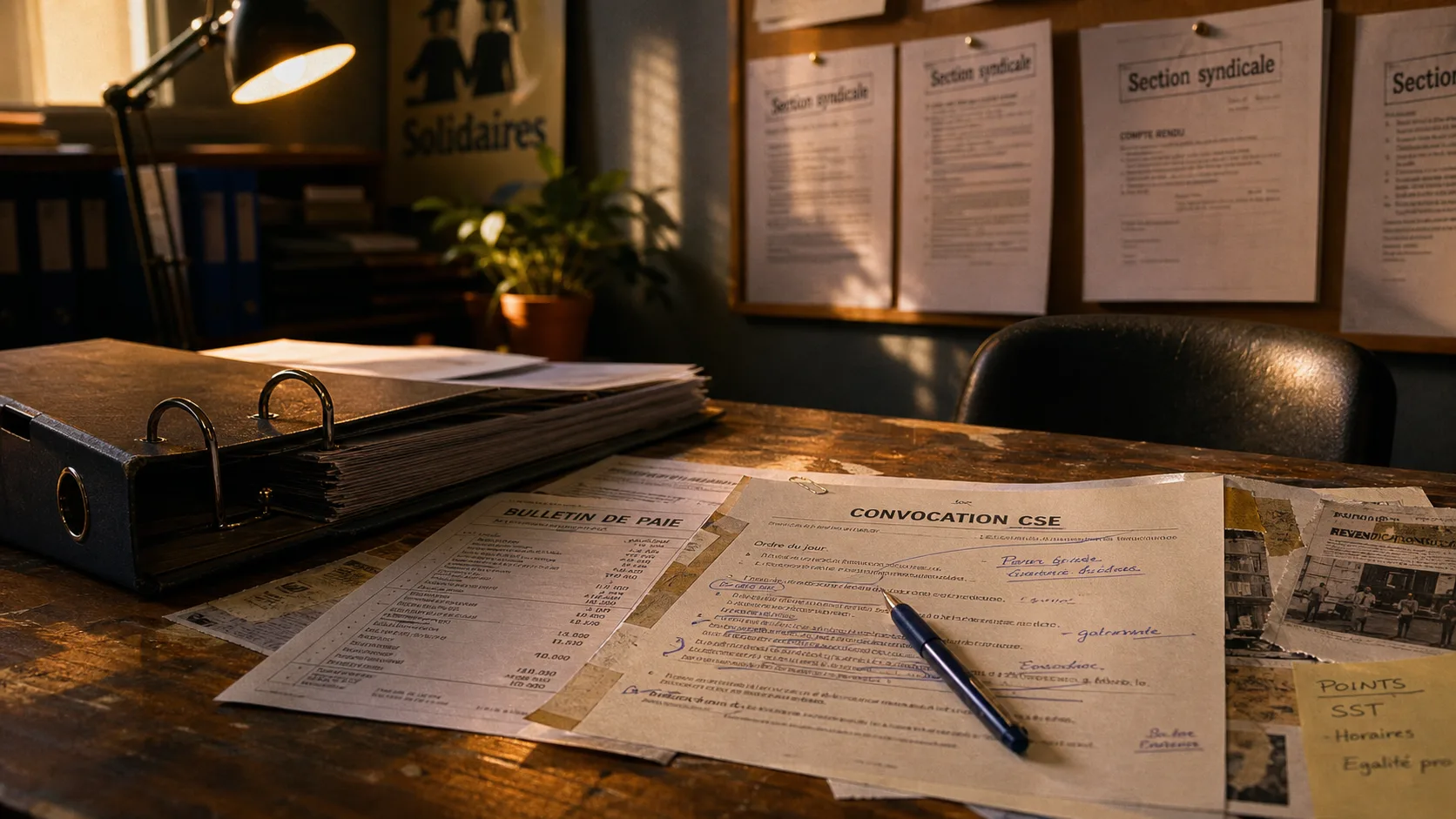 Syndicat en entreprise : convocation CSE et documents RH