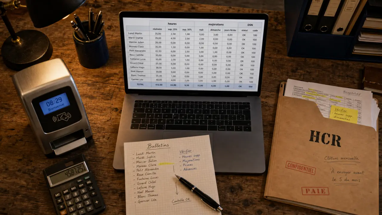 Logiciel de paie restaurant : DSN sans double saisie, écran paie