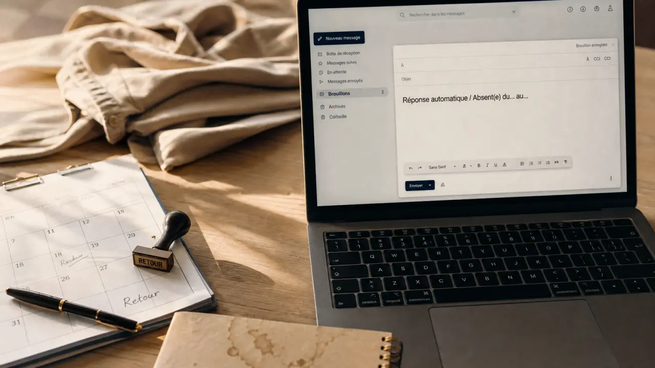 Message absence travail : réponse automatique avec dates
