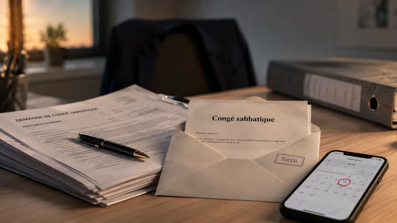 Congé sabbatique code travail : lettre reçue et calendrier de préavis 3 mois