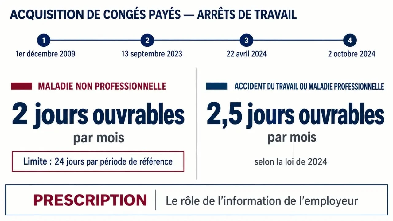 Cours de cassation 13 septembre 2023 rétroactif : chronologie et règles des congés payés pendant un arrêt maladie