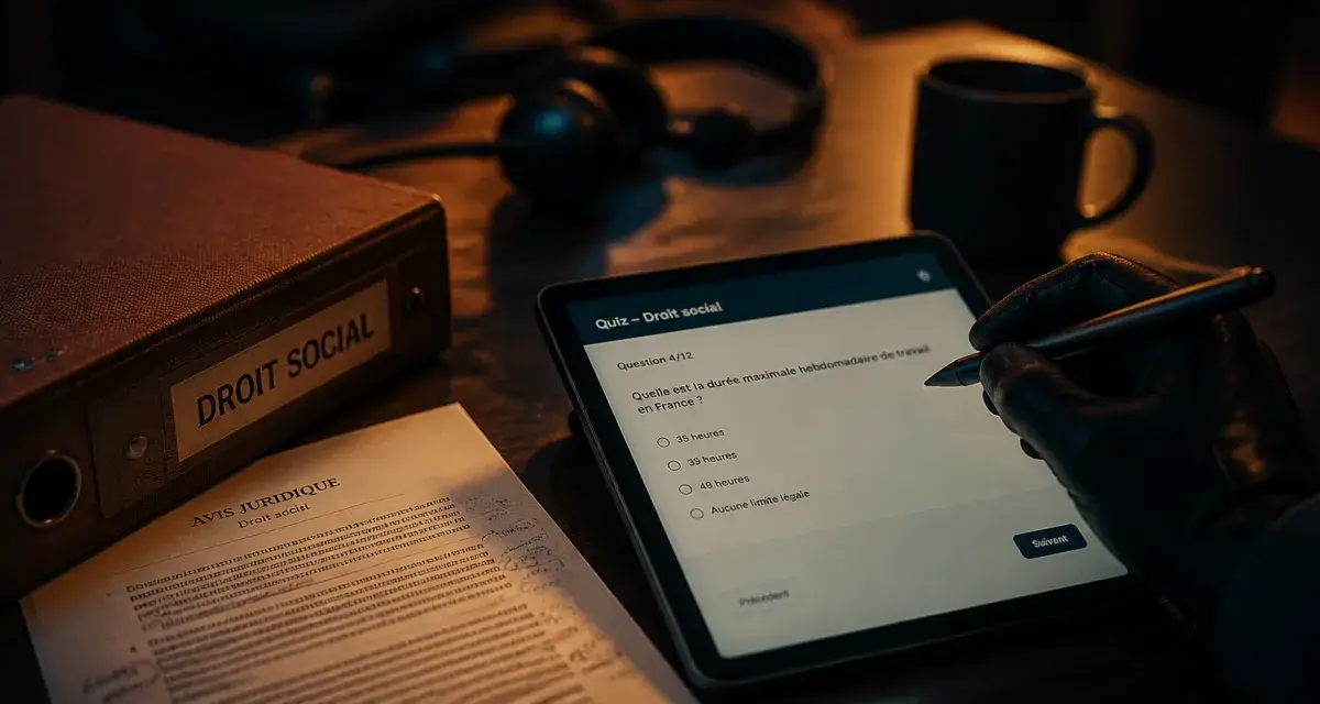 Quiz du droit social à distance sur tablette pour RH