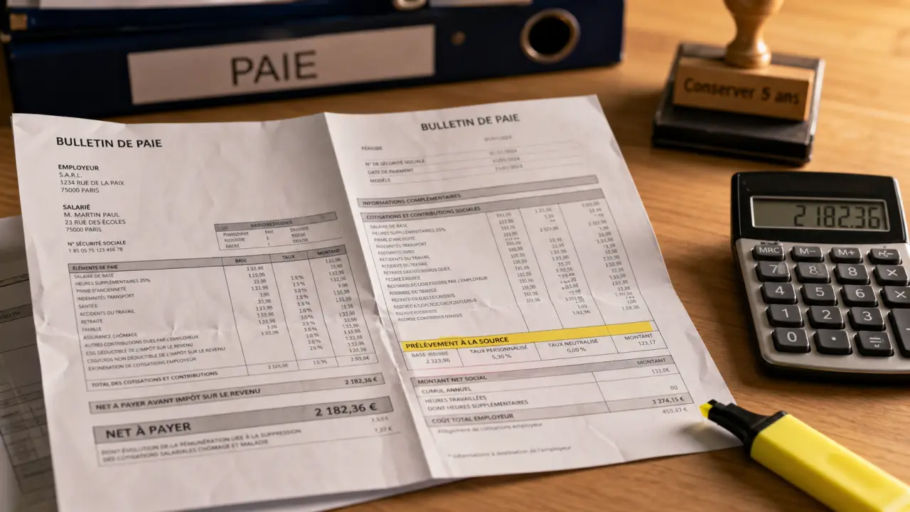 Mention obligatoire sur bulletin de paie, 450 € d’amende par bulletin non conforme