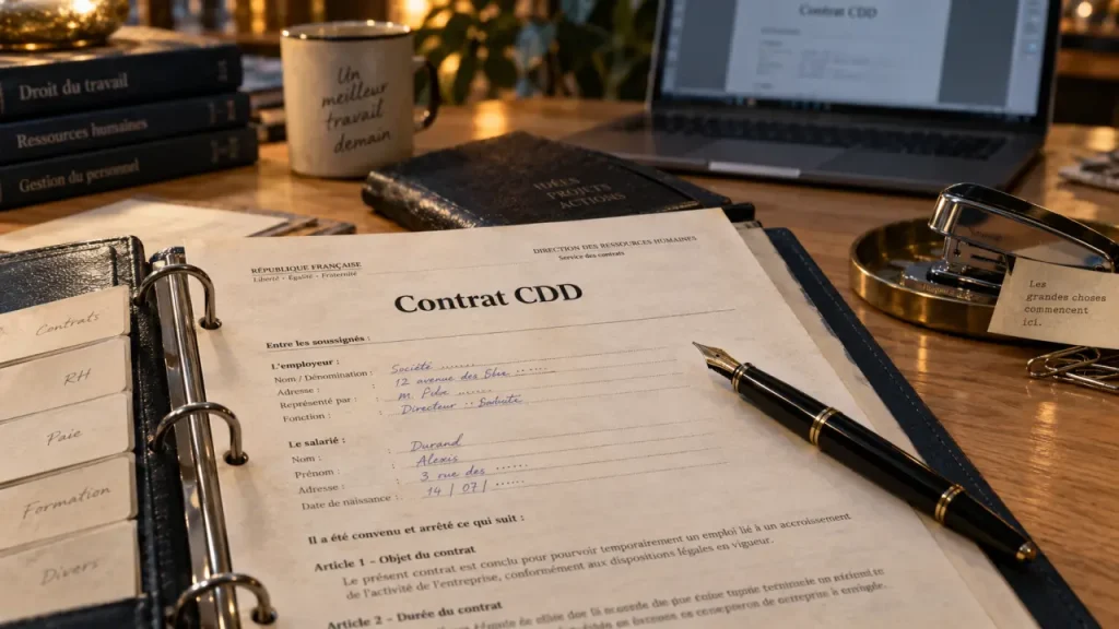 Contrat de travail à durée déterminée PDF : adaptez le modèle avant de signer
