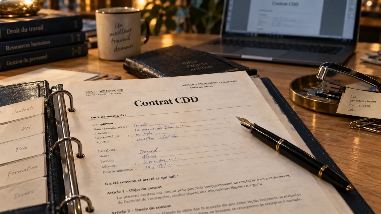 Contrat de travail à durée déterminée pdf : modèle CDD à remplir